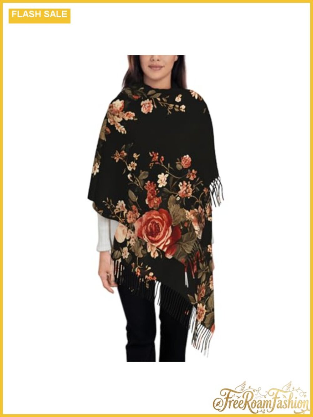 Oversized Faux Cashmere Blanket Scarf with Tassels 77.6x28.3in Space Galaxy